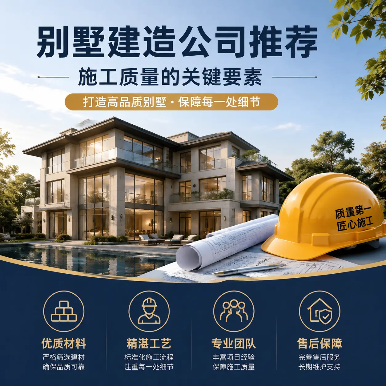 别墅建造公司推荐： 修文 施工质量的关键要素