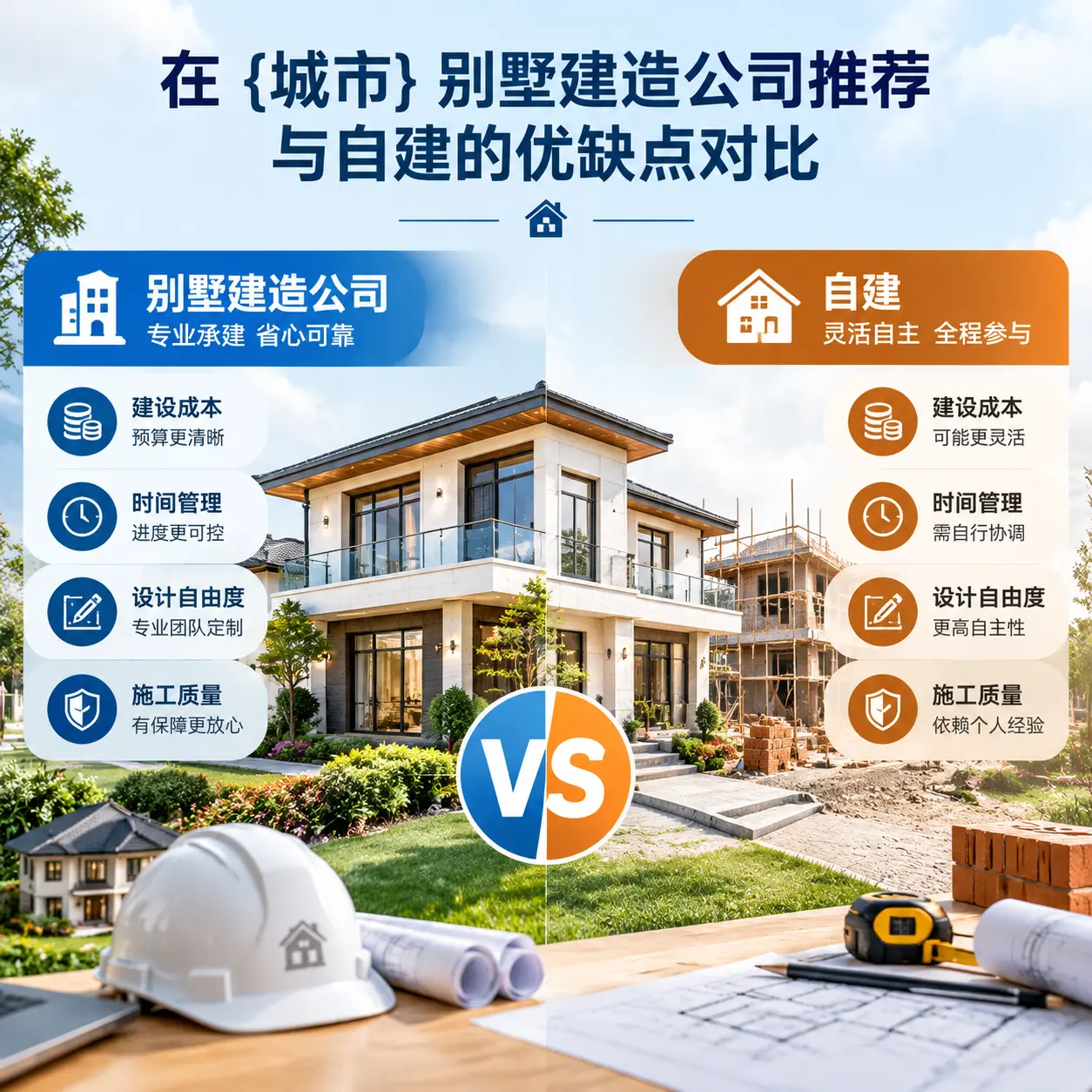 在 修文 别墅建造公司推荐与自建的优缺点对比